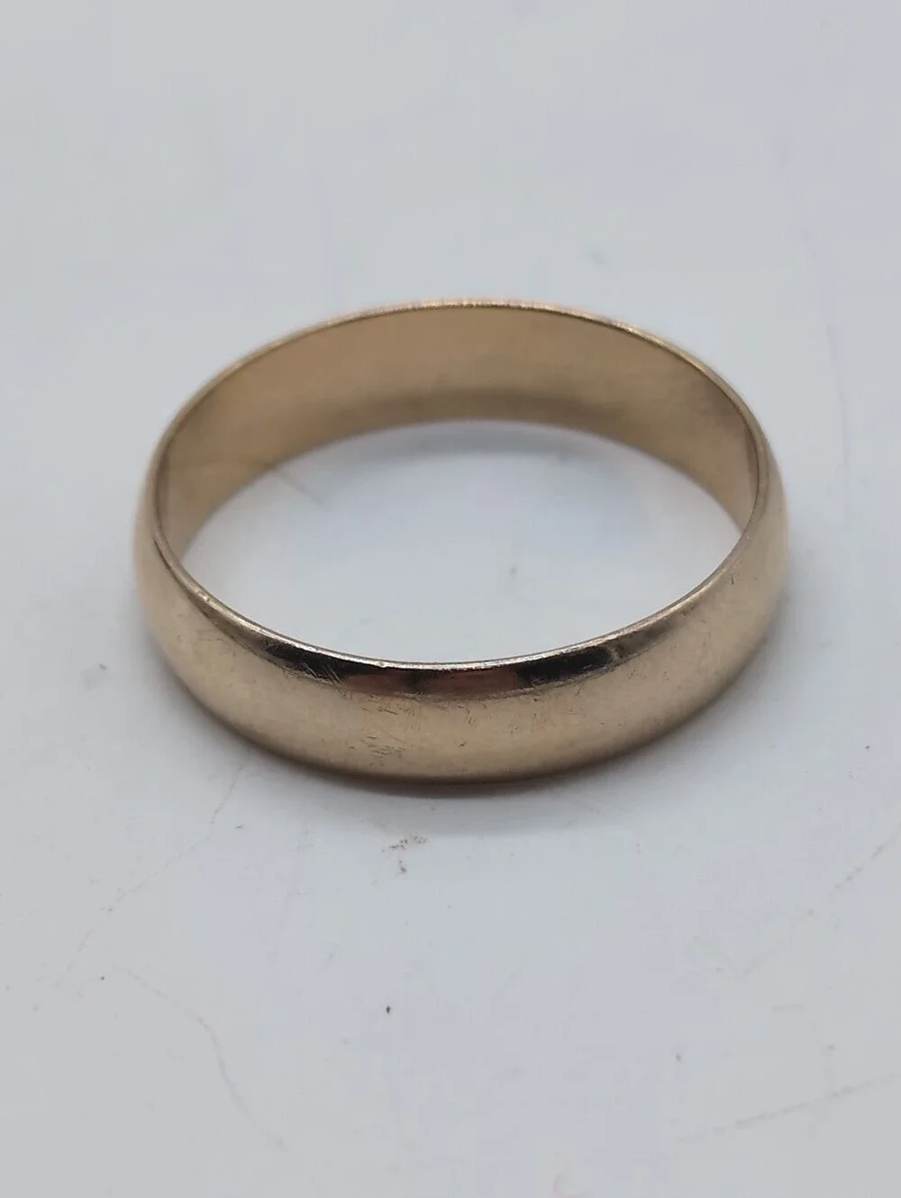 Shane Co 14k Yellow Gold Mens 5mm Wedding Ring Band Sz 13.75